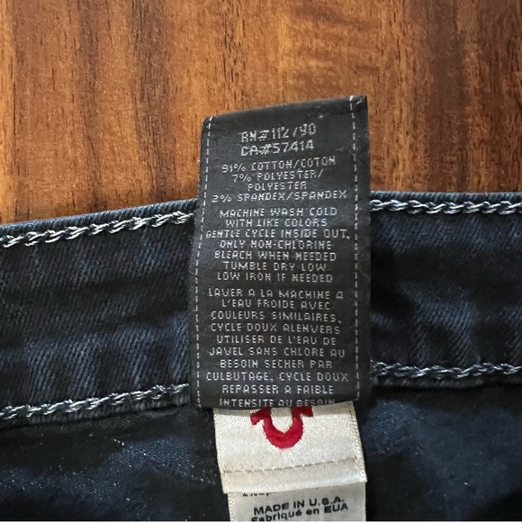 True Religion Black Sequins Cropped Skinny Jeans size 26 - Picture 6 of 13